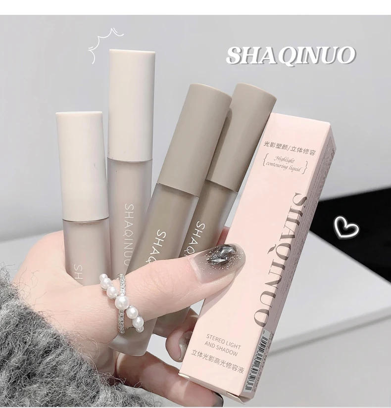 Description Picture 3 of itemFacial Liquid Contour Stick Concealer Contouring 3D Cement Grey Nose Shadow Cream Brighten Highlighter Bronzer Concealer Makeup