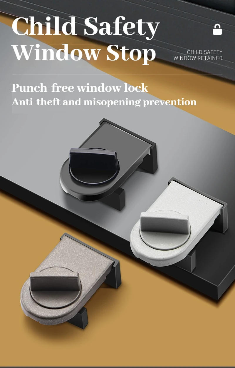 Description Picture 2 of itemSliding Sash Stopper Cabinet Locks Straps Doors Security Anti-theft lock Window Sliding Door Baby Kids Child Safety Doors Lock