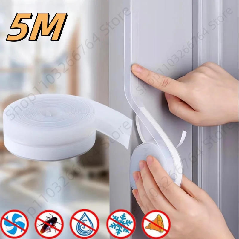 Description Picture 3 of item5M Door Window Weather Stripping Self Adhesive Shower Glass Gaps Side of Door Seal Strip Dust Insulation Noise Reduction Tape
