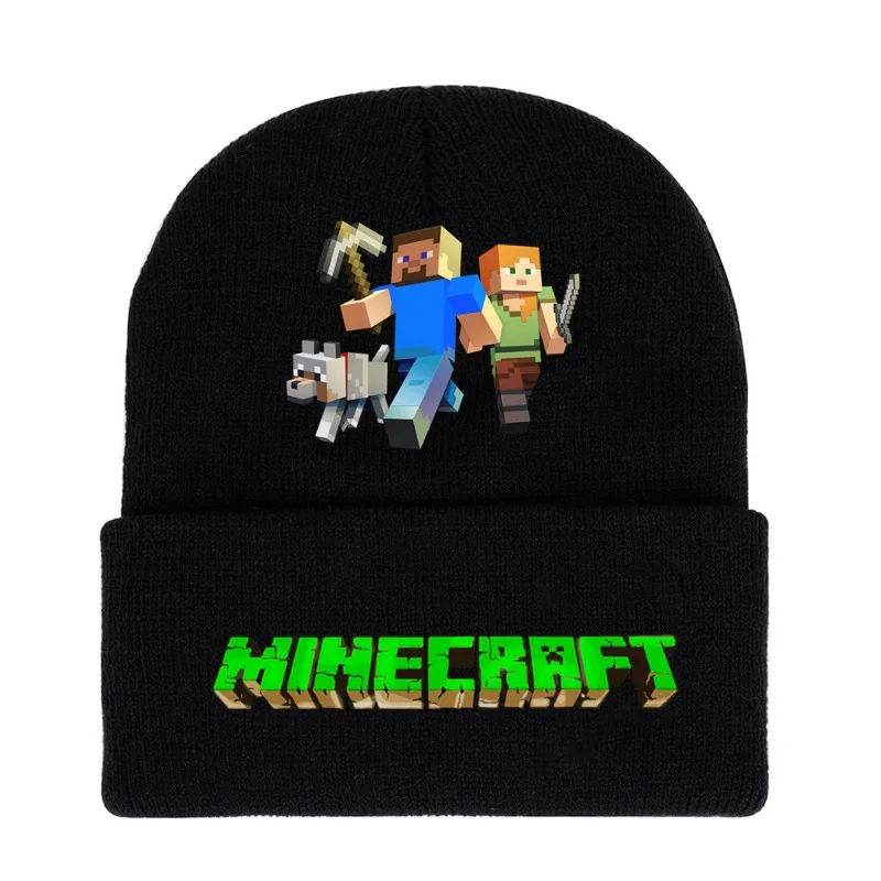 Description Picture 6 of itemMy World Minecrafts Autumn and Winter Knitted Hat Printed Cartoon Men's and Women's Bonnets for Women Beanies Hats Gifts Xmas
