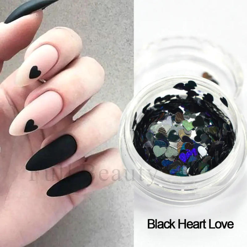 Description Picture 4 of itemRed Heart Nail Glitter Sequins Valentine's Day Decoration Shiny Love Heart Flakes Gel Polish Paillette Manicure Accessories LALB