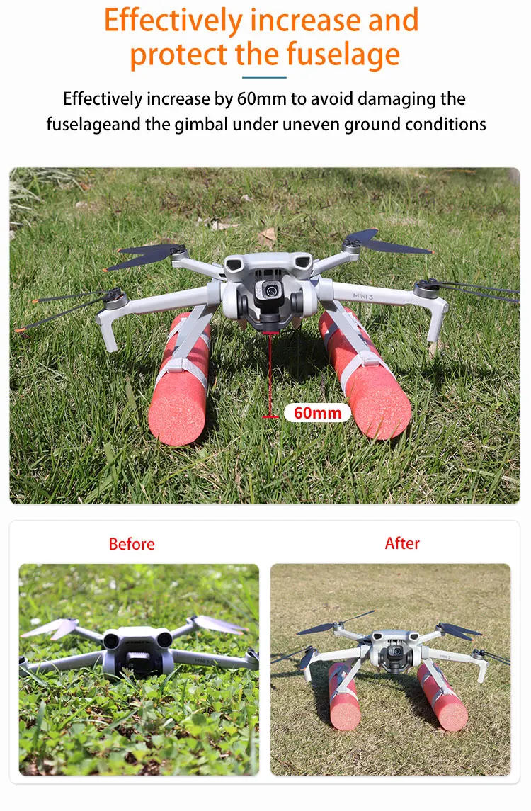 Description Picture 5 of itemLanding Gear Floating Water Kit for DJI Mini 4 Pro/Mini 3/Mini 3 Pro Training Damping Gear Expansion Leg Mini Drones Accessories
