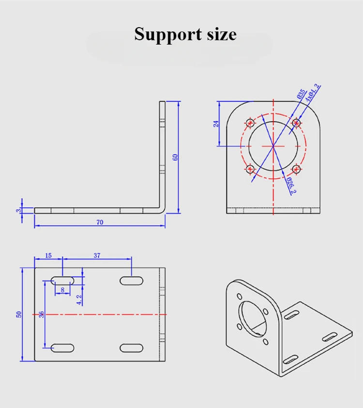 Description Picture 3 of item12V24V Planetary Gear DC Low-Speed Motor DC 775 Long Life Ultra-High Torque Forward And Reverse 42mm Planetary Brushed GearMotor