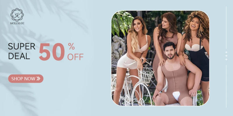 Description Picture 2 of itemWomen's Long Sleeved Full Body Shaperwear Elastic Postpartum & Post Surgery Bodysuits with Side Zipper Front Breasted Girdles