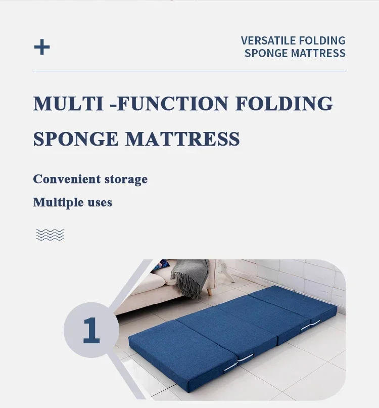 Description Picture 6 of itemFoldable Sponge Mattresses Office Lunch Break Single Bed Furniture Simple Mat Tatami Yoga Pad Memory Foam Folding Mattress