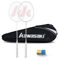 Kawasaki Badminton Set Two Rackets With a Badminton Bag + 2 Overgrips For Badminton Practice KD-700 PRO