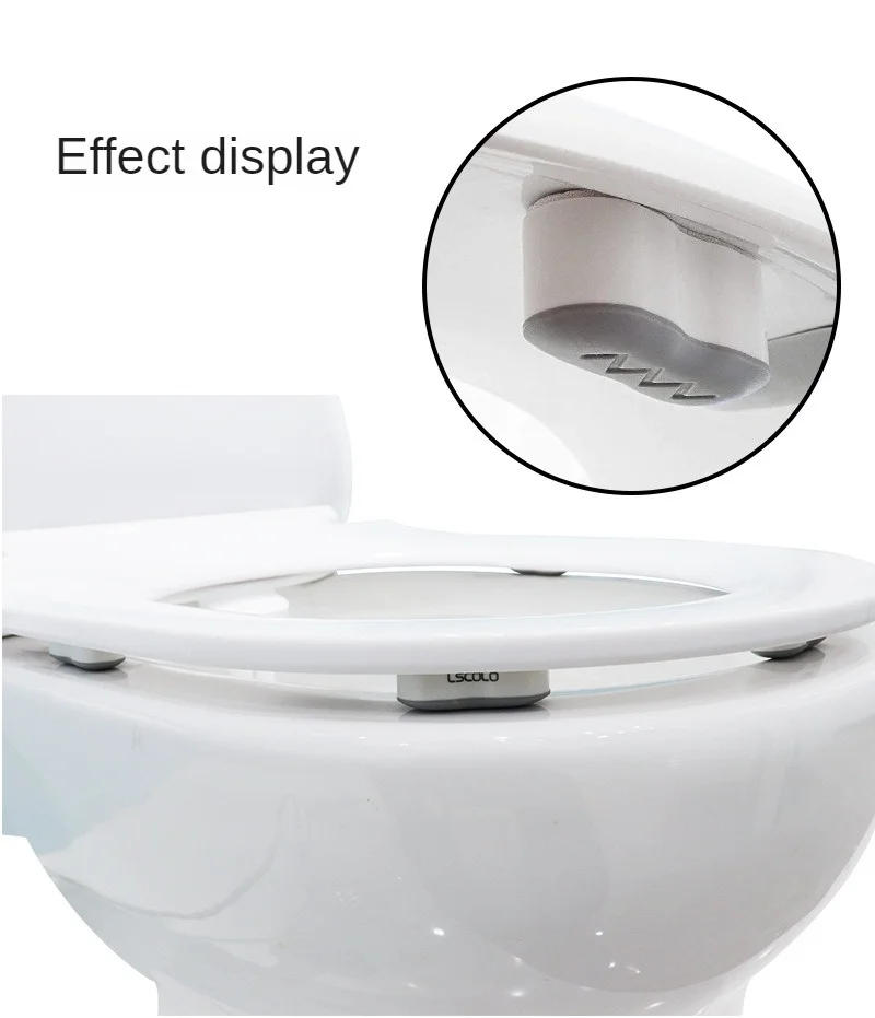 Description Picture 3 of item1~10PCS Universal Toilet Lid Cushion Anti-slip Toilet Seat Cushion Rubber Pad Buffers Pack-white Stop Bumper Shock Absorber