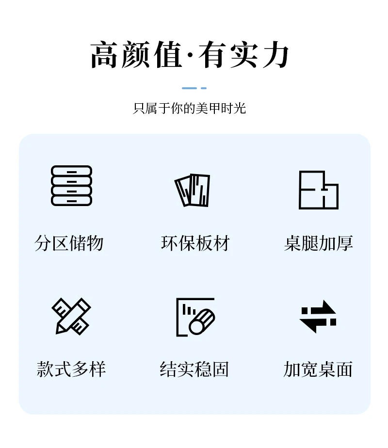 Description Picture 3 of itemNail Table Marble Salon Tables Manicure Nails Desk Makeup Storage Organizer Professional Designer Hair Nageltisch Furniture