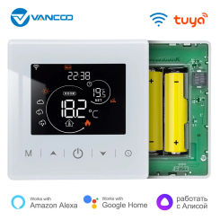 Tuya WiFi Thermostat For Gas Boiler Heating Battery Powered Temperature Controller Smart Room Thermostat With APP Remote Control