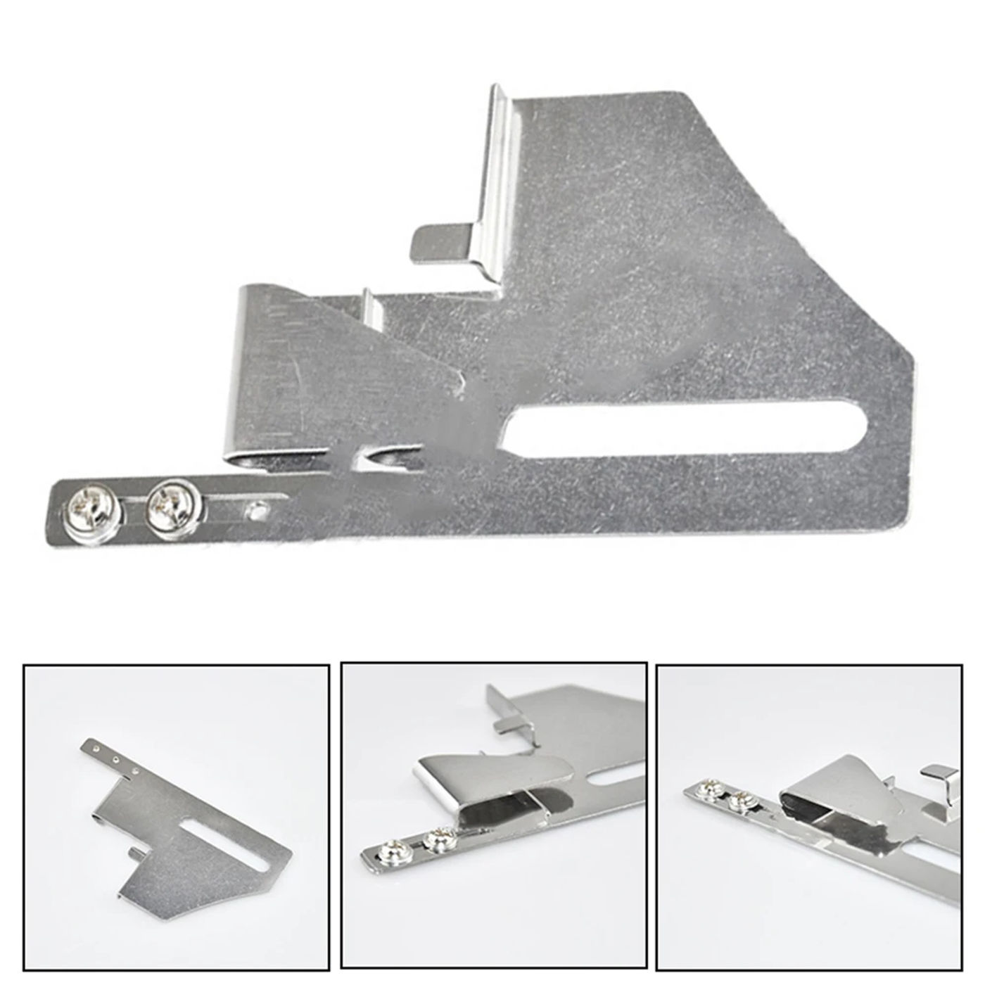 Description Picture 3 of itemAdjustable Fabric Guide Hemmer Device Fit 2 / 3 Needles Coverstitch Sewing Machine Accessories Single Down-turn Folder DY205