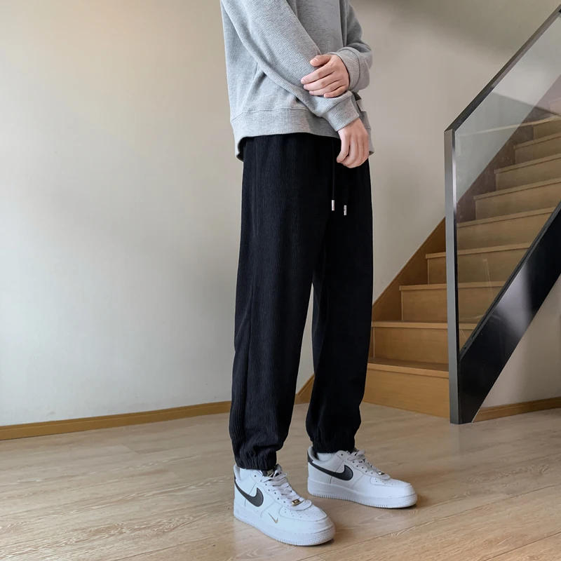 Description Picture 5 of item2023 Men's Autumn and Winter New High Quality Drawstring Loose Leggings Fashionable and Popular Casual Windproof Pant