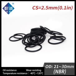 20 PCS / Lot Nitrile Rubber Black NBR 70A Thickness CS 2.5 OD 21/22/23/24/25/26/27/28/29/30*2.5mm O Ring Gasket Oil Waterproof