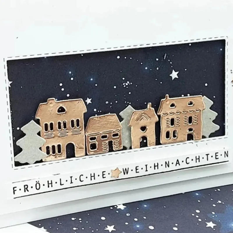 Description Picture 4 of itemHouses Street Lamp Metal Cutting Dies for Card Making Paper Embossing Mold Die Cuts Sets Album 2024 New Scrapbook Stencils