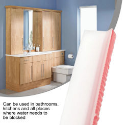 100-300CM Silicone Bathroom Water Stopper Blocker Shower Dam Dry And Wet Separation Flood Barrier Door Bottom Sealing Strip