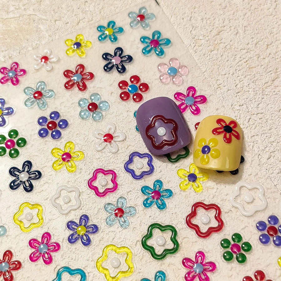 Description Picture 4 of item5D Cute Moon Star Heart Butterfly Bow Nail Stickers High Quality Star Moon Butterfly Nail Art Slider Decorative Nail Stickers