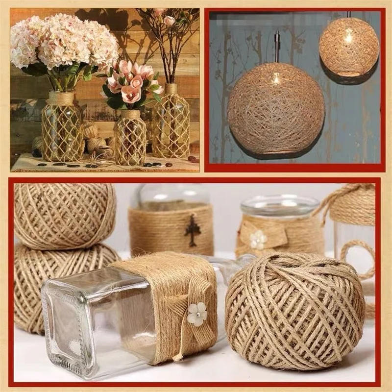Description Picture 6 of item1/1.5/2/2.5/3/4/6/8/10MM Natural Jute Cord Rope For Weddings Belt Strap Floristry Party Gardening Decoration DIY Gift Packing