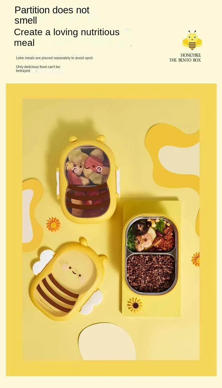 Description Picture 6 of itemOuting Tableware Portable Stainless Steel Lunch Box Baby Child Student Outdoor Camping Picnic Food Container Bento Box