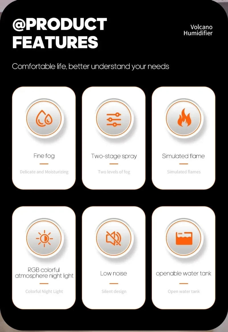 Description Picture 3 of itemNew Air Humidifier 300ml Large Capacity USB Desktop Mist Aromatherapy Diffuser with 7 Colorful Night Lights Water Mist Humid