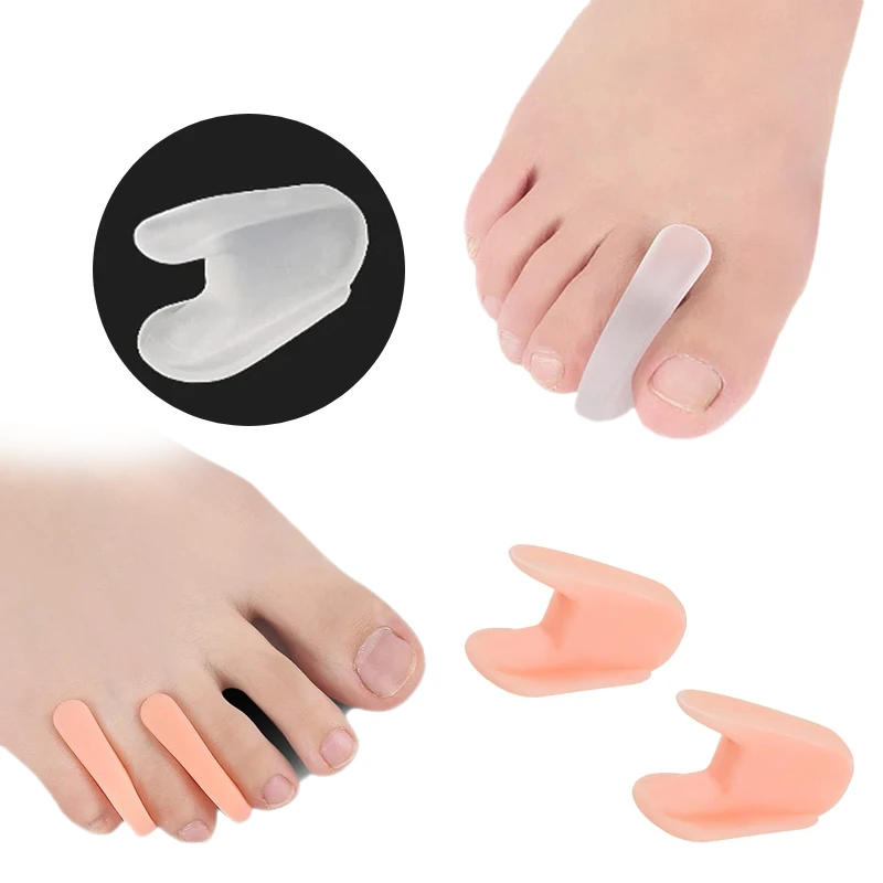 Description Picture 4 of item1Pair Silicone Thumb Orthotics Protector Foot Care Tool Gel Toe Separators Hallux Valgus Bunions Adjuster Corrector  Straighten