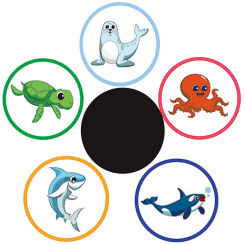 Color Changing Toilet Sticker Thermochromic Toilet Sticker Urinal Training Waterproof Color Changing Sticker For Kid Potty