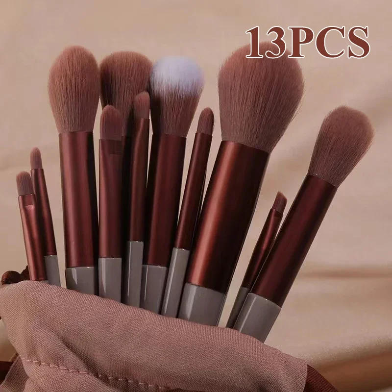 Description Picture 2 of item13Pcs Professional Makeup Brushes Set Soft Fluffy for Foundation Blush Powder Eyeshadow Kabuki Blending Makeup Brush Beauty Tool