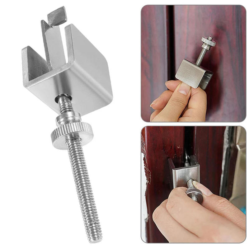 Description Picture 6 of item1pcs Travel Door Locks Anti Thefts Lock Dorm Outward Swinging Doors Door Locker Aluminum Alloy Door Lock 9.2cmx2.2cm