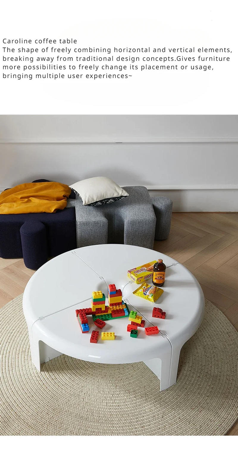 Description Picture 3 of itemNordic Circular Coffee Table Modern Design Creative Small Elegant Plastic Coffee Table Living Room Bedroom Mesas Home Furniture