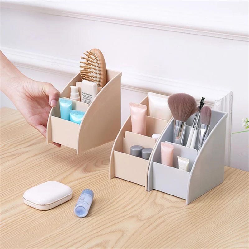 Description Picture 3 of itemPlastic TV Remote Control Storage Holder Mobile Phone Holder Stand Washable Home Office Storage Boxes Desktop Storage Case