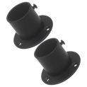 2 Pcs Curtain Rod Bracket Clothes Pole Base Shower Socket Wardrobe Closet Window Stainless Steel End Supports Holder