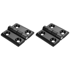 6 x Black Aluminum Furniture Cabinet Door Hinge 50mm x 50mm