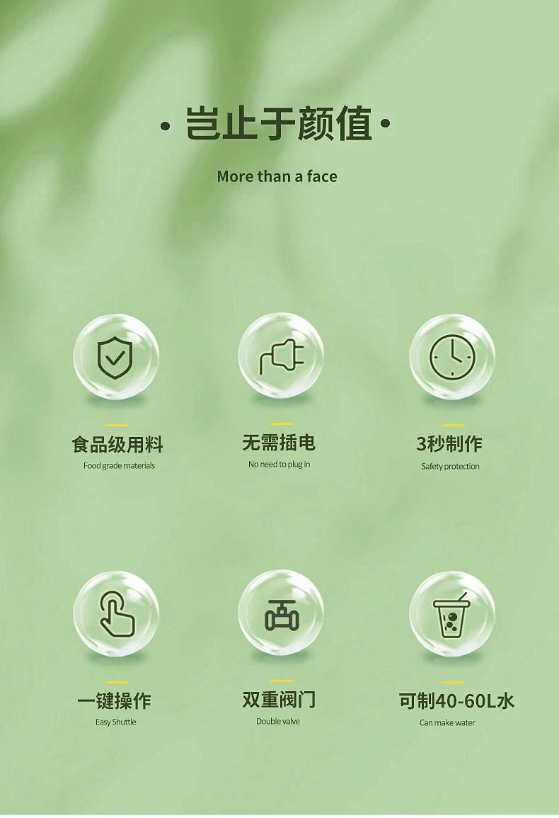 Description Picture 4 of itemSparkling water machine Household soda machine Homemade carbonated beverage soda milk tea shop Commercial beverage machine