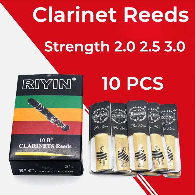 Description Picture 2 of item10Pcs Bb Clarinet Reeds Strength 2 2.5 3 Instrument Clarinet Accessorie High Quality Reed Gift Musical Accessories Flexible
