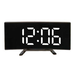 LED Digital Alarm Clock Large Screen Electronic Clock for Bedroom Office Kitchen Living Room Easy to Read Battery Mains Powered