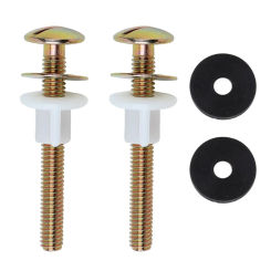 LXAF Pack of 2 Toilet Seat Screws Replacement Toilet Seat Screws with Plastic Nuts & Metal Washers Toilet Seat Nuts & Screws
