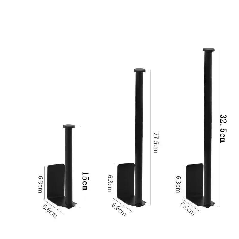 Description Picture 2 of itemStainless Steel Paper Towel Holder Self Adhesive Toilet Roll Paper Holder No Punching Kitchen Bathroom Lengthen Storage Rack