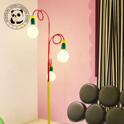 Nordic Designer Floor Lamp Creative Art Cartoon Color Standing Light Child Bedroom Parlor Restaurant Bar Decor LED Light Fixture