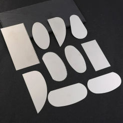 10PCS Pottery Clay Steel Scraper for Polymer Clay Scraper Pottery Tools Steel Serrated Scraper Steel Cutter Ceramic Tools