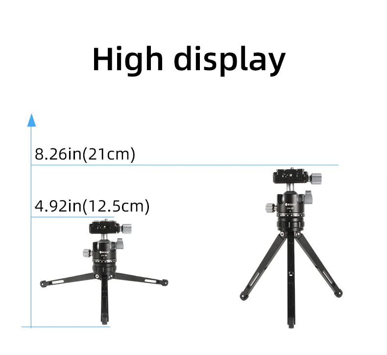 Description Picture 5 of itemBEXIN Mini Ball Head With 1/4 Screw for Aluminum Alloy Camera Phone Speedlite MS22 Tripod Selfie Stick Foldable and Lightweight
