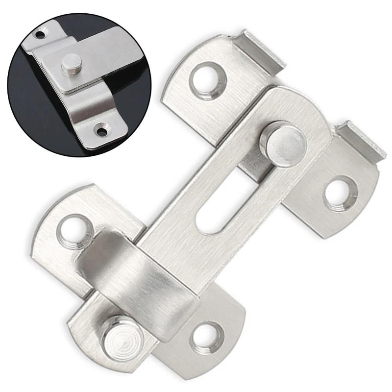 Description Picture 6 of item1pc Thickened Stainless Steel Cabinet Door Lock Catch Classic Hook And Latch Structure Door Safety Latch Furniture Hardware