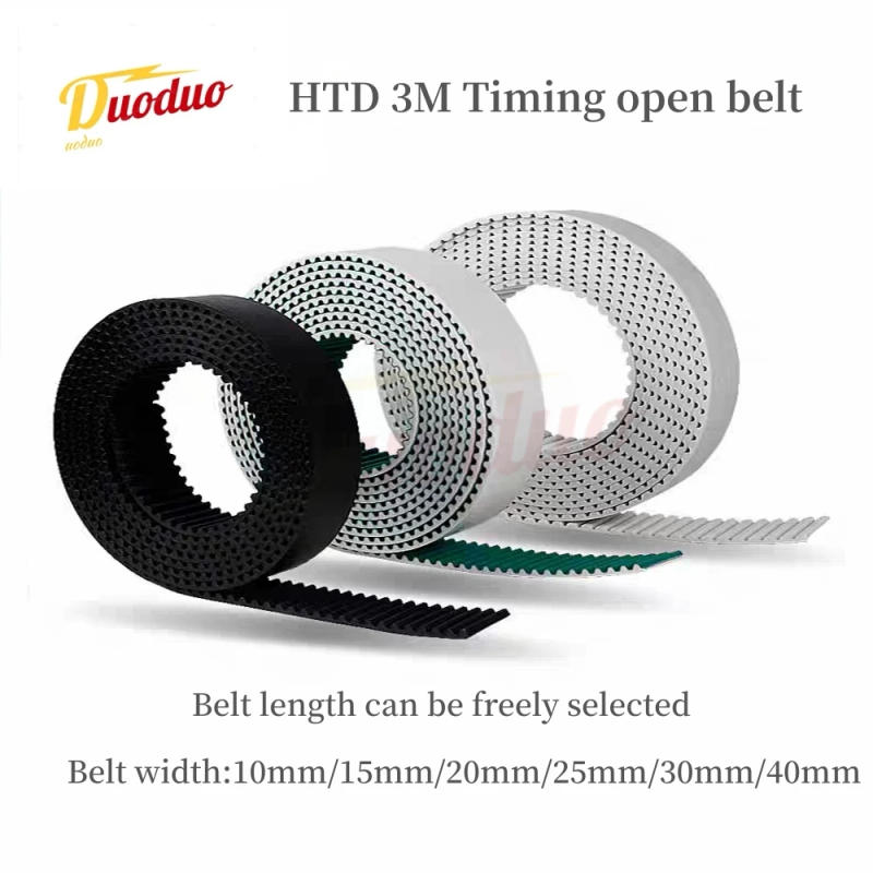 Description Picture 5 of itemHTD 3M PU Open Belt Width: 10mm /15mm/20mm/25mm/30mm/40mmTiming Polyurethane Transmission Belt For 3DPrinters Etc High Quality