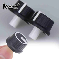 2PCS 25*25.5MM Rubber Half Shaft Knob Potentiometer Rotary Encoder Volume Switch