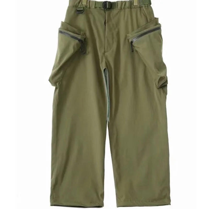 Description Picture 4 of itemNew Arrival COMFY Japanese 22ss Waterproof Big Pocket Pants Outdoor Men's Military Green Spring Summer Trousers