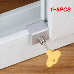 1~8PCS Sliding Sash Stopper Cabinet Locks Straps Doors Security Anti-theft Lock Window Sliding Door Baby Kids Child Safety Doors