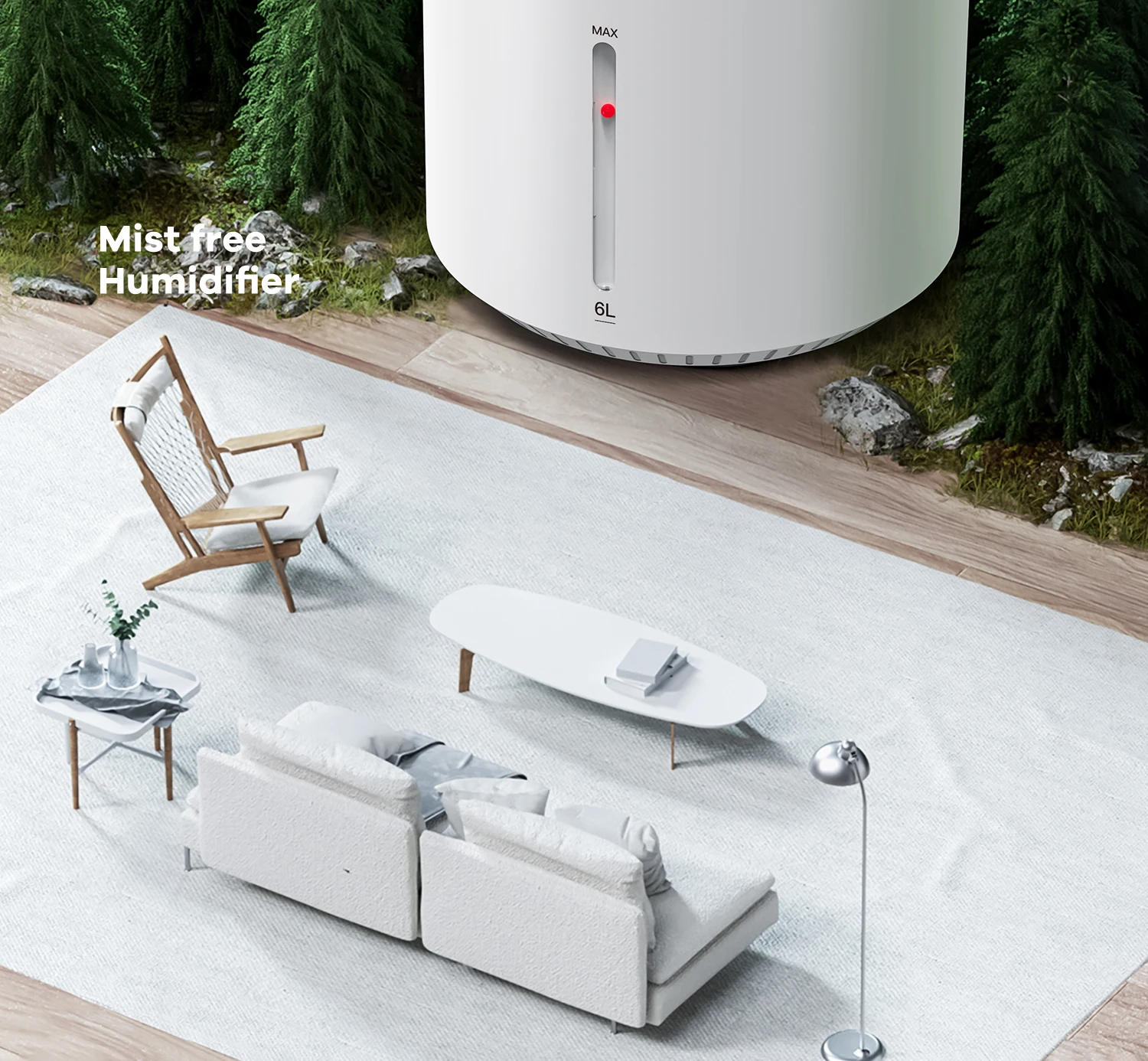 Description Picture 3 of itemFog-Free Humidifier Household Bedroom Air Conditioner Pregnant Mom and Baby Air Purification All-in-One Desktop Evaporative