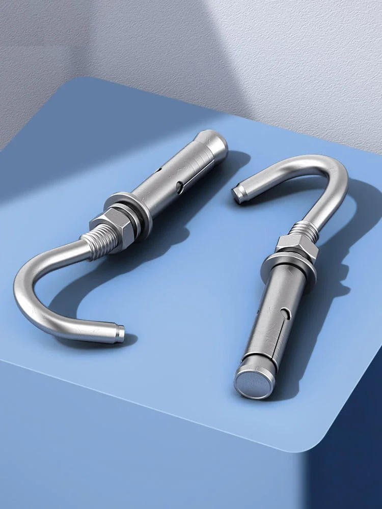 Description Picture 3 of item304 Stainless Steel Expansion Hooks Concrete Wall Closed Spring Opening Cup Anchor Bolt