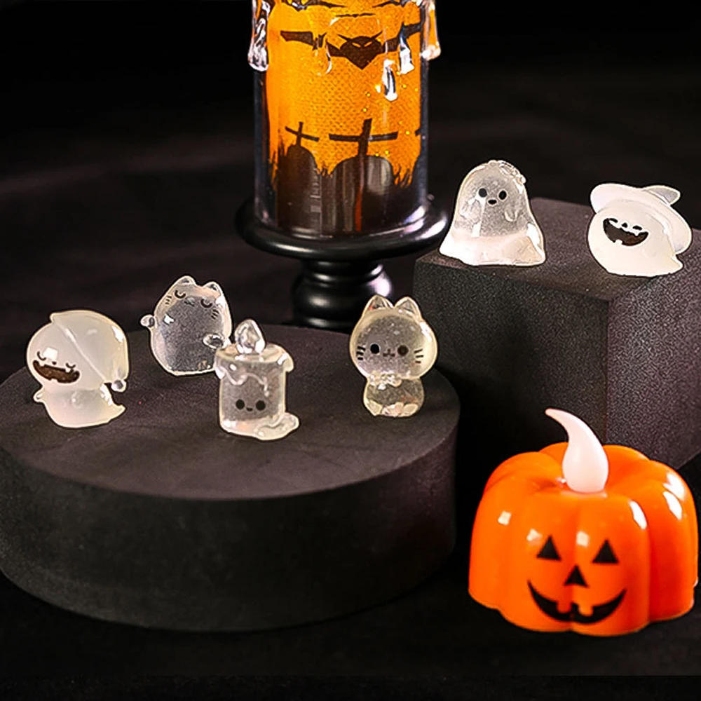 Description Picture 4 of itemLuminous Micro Landscape Halloween Pumpkin Ghost Ornaments DIY Kit Resin Decoration Outdoor Patio Lawn Yard Garden Accessories