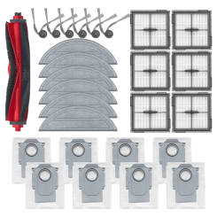 B64B-For Roborock Q10 S5/Q10 S5+ /Q10 X5/Q10 X5+ /Q10 VF/Q10 VF+ Spare Parts Kit:Main Brush, Side Brush, Filter, Mop Cloth, Dust