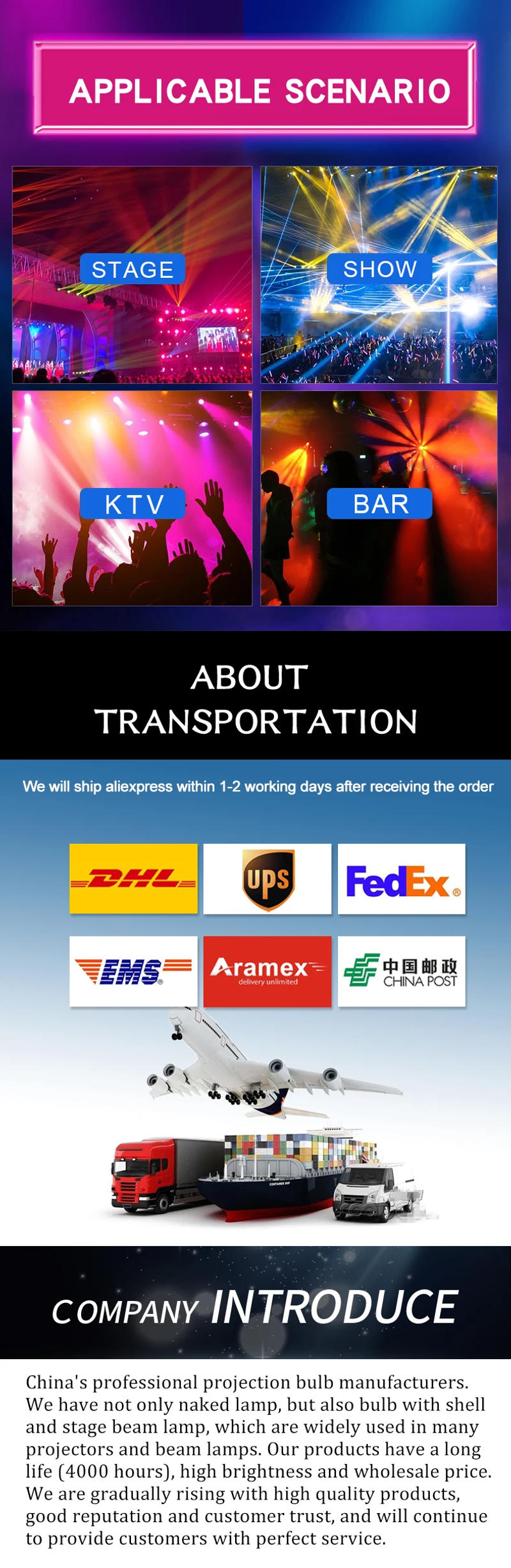 Description Picture 2 of item295W beam lamp ballast, high-quality original MAILEPU stage lamp mercury short arc shaking head bulb