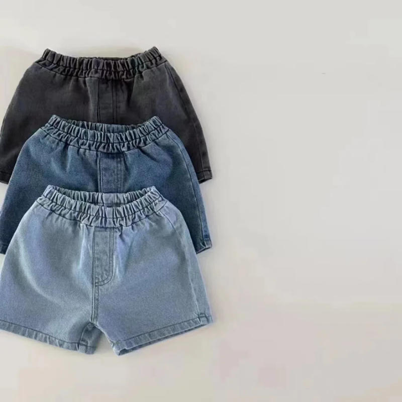 Description Picture 2 of itemSummer New Baby Denim Shorts Solid Boys Girls Short Jeans Toddler Pocket Pants Infant Shorts Solid Children Clothes
