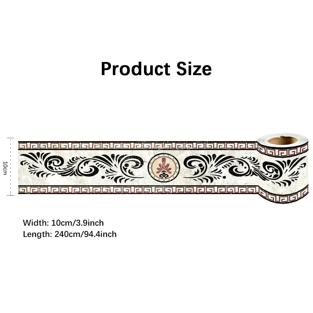 Description Picture 4 of itemSelf Adhesive Wall Skirting Border Sticker Waterproof Wallpaper Bathroom Office Glass Waist Line Tile Floor Sticker Home Decor